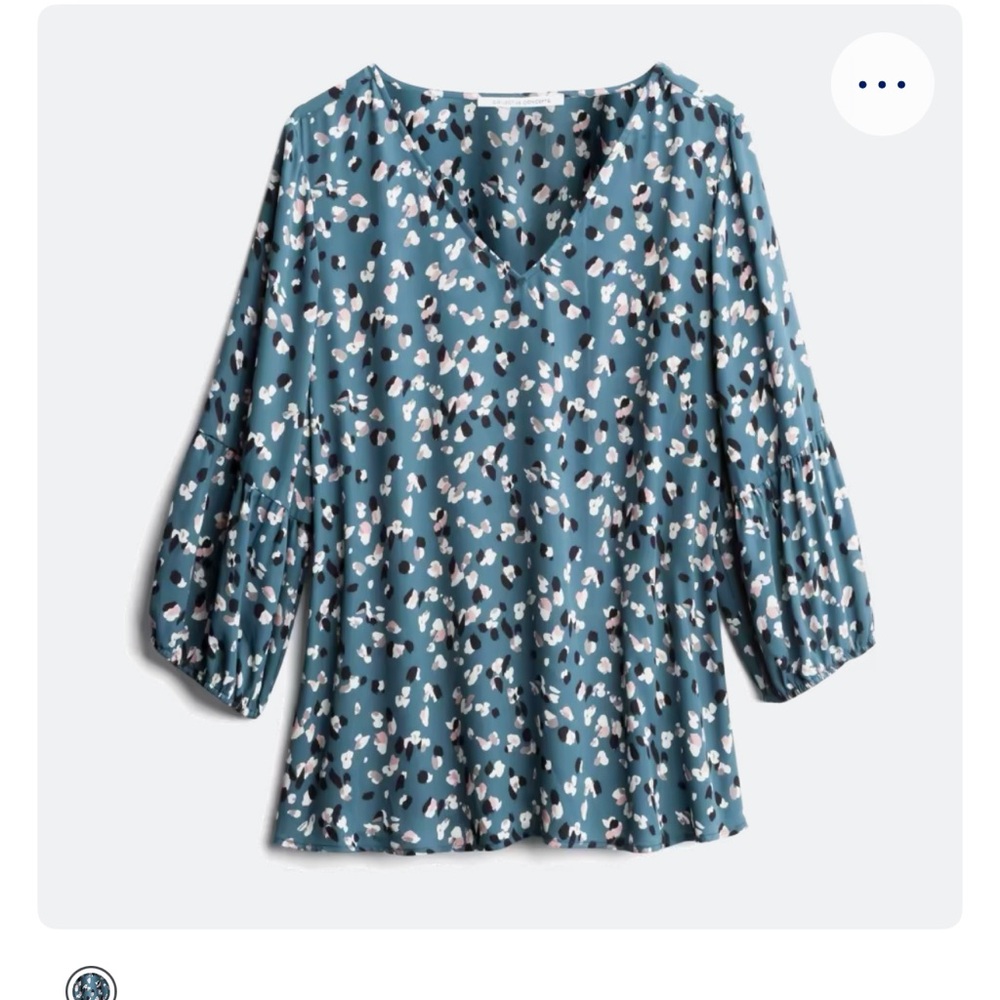 Stylish Teal Patterned Blouse
